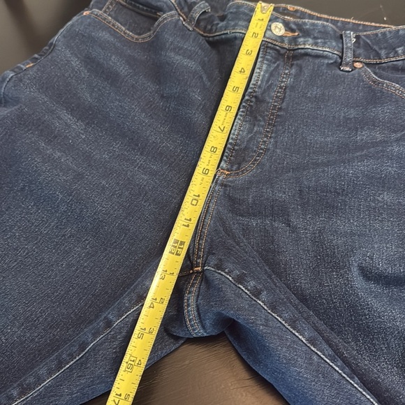 Express Dark Blue Kirby Slim, super high-rise jeans - Picture 3 of 7